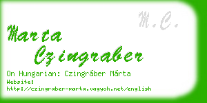 marta czingraber business card